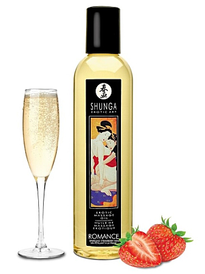 Shunga - Erotic Massage Oil 60ml - Strawberry Wine