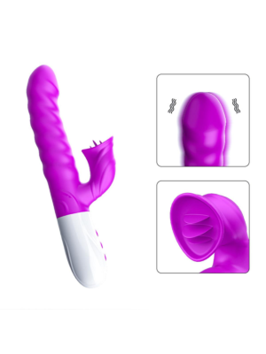 Heating Rabbit Vibrator with 7 Functions - Purple