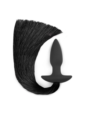 Silicone Butt Plug with Black Pony Tail - Lovetoy