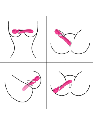 Dual Wand Massager Vibrator - Pink
