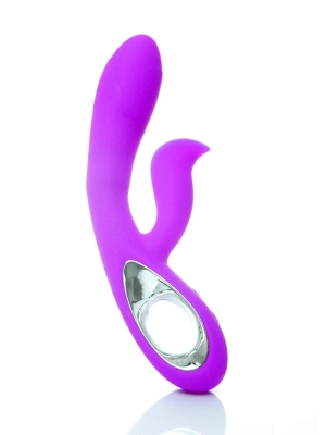 Silicone Vibrator Daro, 12 functions, USB Purple