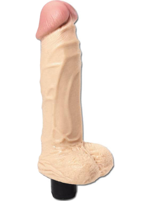 Solid Simon. 7" realistic dong with adjustable vibration. Flesh colour.