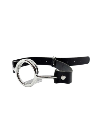 Stainless Steel Ring Gag With Tongue Depressor
