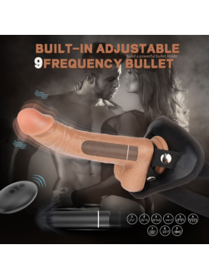 Strap-on Pleasure, Dildo+Bullet Vibrator, Remote Control Mokko Toys