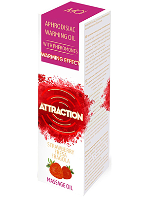 Attraction Mai Aphrodisiac Warming Massage Oil with Pheromones 30 ml - Strawberry
