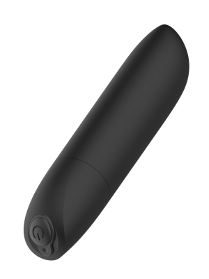 Stymulator-Rechargeable Powerful Bullet Vibrator USB 20 Functions - Shine Black