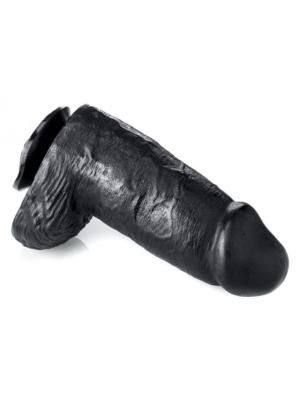 Black Thick Dildo With Suction Cup SUPER MIKE 18 x 8 cm