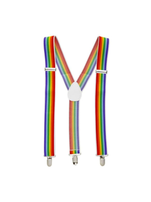 Rainbow suspenders
