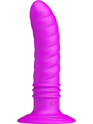 Anal-Vaginal Vibrator With Suction Cup - Pretty Love Twist