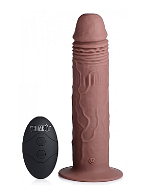 Vibrating and Thumping Dildo with Remote Control
