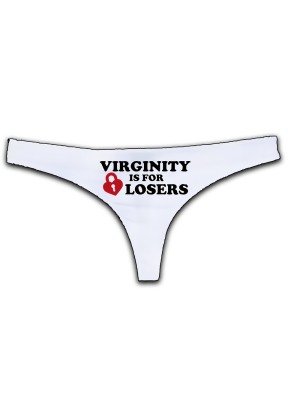 Τυπωμένο εσώρουχο με στάμπα Virginity is for Losers.