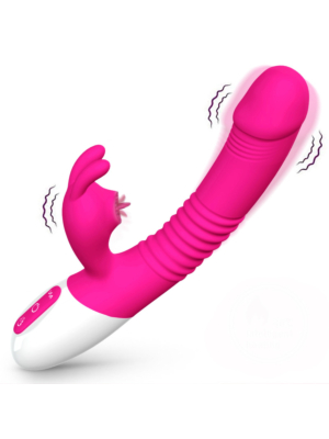Silicone Vibrator USB 7 Powerful Licking and Thrusting Modes