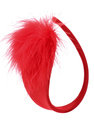 C-String with feathers Red