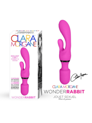 Wonder Rabbit Rechargeable Silicone Vibrator (Pink) - Clara Morgane
