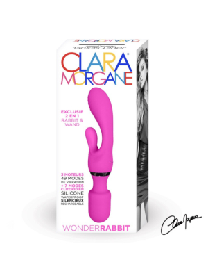 Wonder Rabbit Rechargeable Silicone Vibrator (Pink) - Clara Morgane