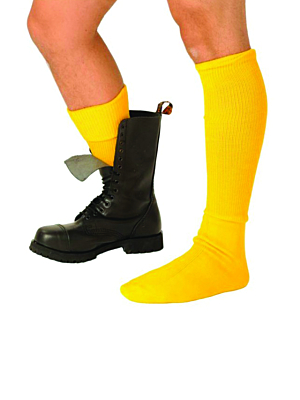 Yellow Fetish Socks for Boots