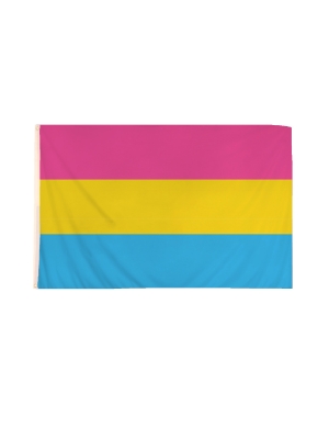 5 x 3 Feet Pansexual Flag with Brass Eyelets