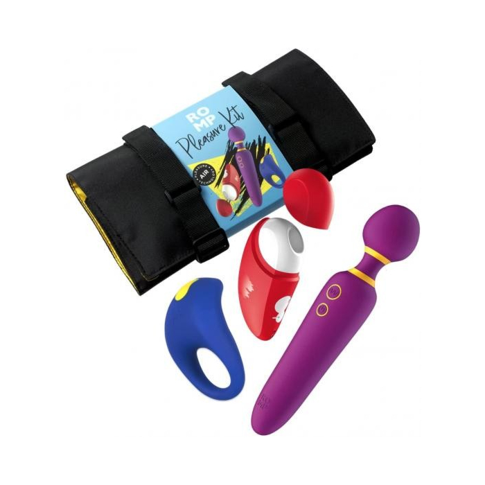 Romp Pleasure Vibrating Kit Wand - Clitoral Toy - Cock Ring