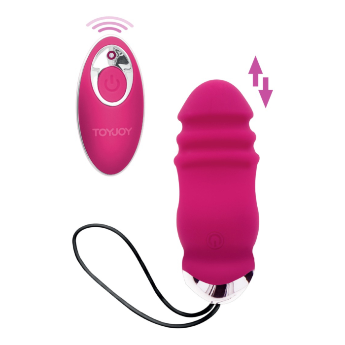 Toy Joy Sunny Side Up and Down Vibrating Remote Control Vaginal Egg - Fuchsia