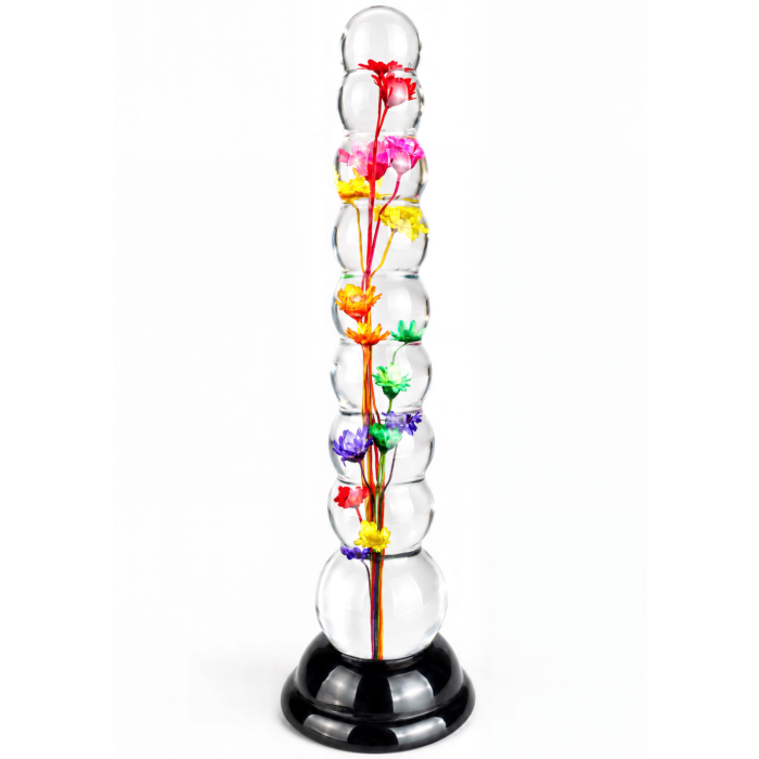 ToyJoy Everlasting Bloom Beaded Dong - Clear