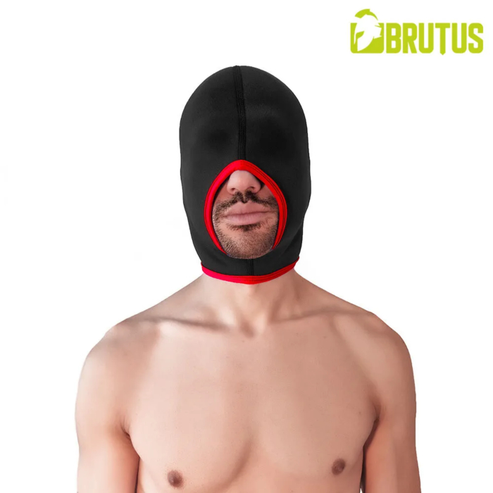 BRUTUS Blind Neoprene Face Fucker Hood Black / Red