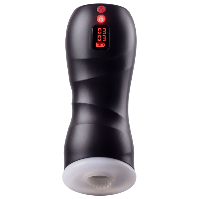 Hidden Desire Vibrating Twin Turbo Masturbator - Black