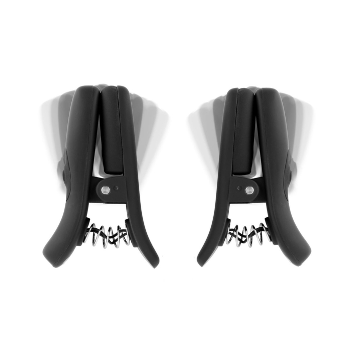 Vibrating Nipple Clamps Black - Bedroom Fantasies