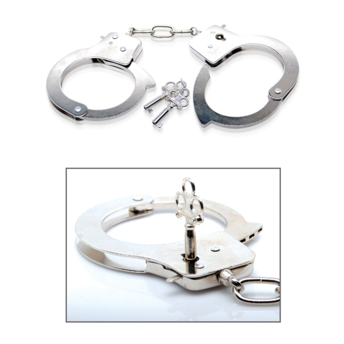 Pipedream Fetish Fantasy Silver Metal Handcuffs