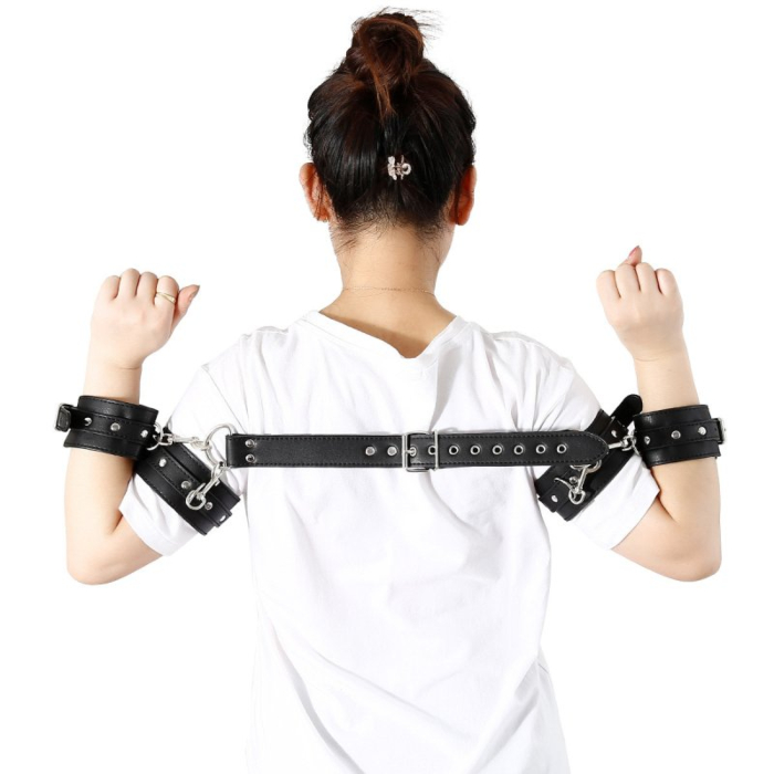 Bondage Back Bicep Cuff - Black