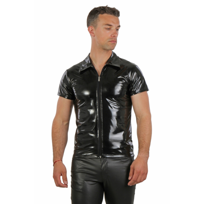 Vinyl T-Shirt with Zip