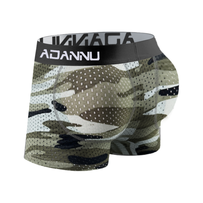 Sexy Mens Padded Underwear Mesh Boxer Buttocks Lifter Enlarge Butt Push Up
