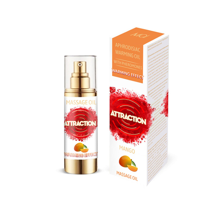 Attraction Mai Aphrodisiac Warming Massage Oil with Pheromones 30 ml - Mango