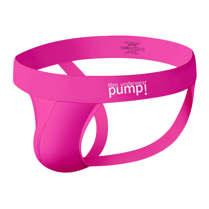 Pump Men's Sexy Cotton  Jockstrap Pink