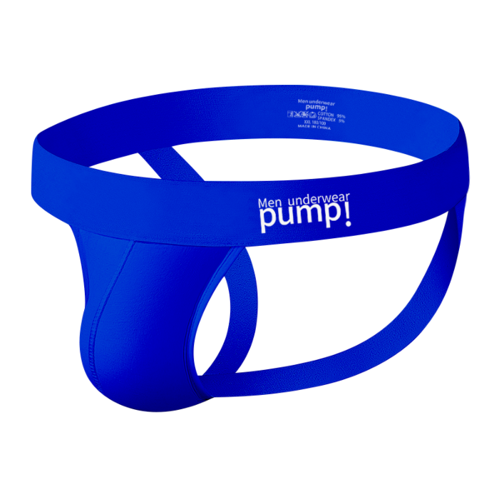 Pump Men's Sexy Cotton Jockstrap Blue