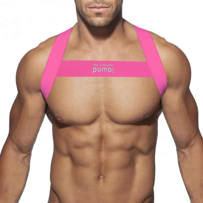 Sexy Harness for Men Fuchsia Pump os
