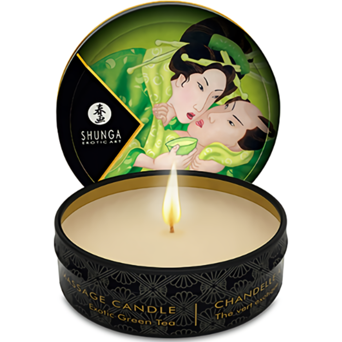 Massage Candle - Shunga Mini Massage Candle Green Tea 30ml
