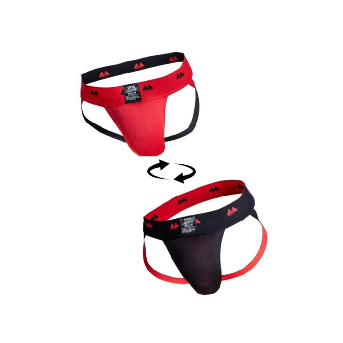 Mayer Marketing Original Jocks Classic Reversible JockStrap Black/Red