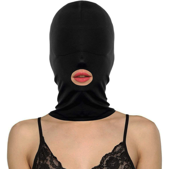 Bdsm 1 Hole Fetish Hood Black