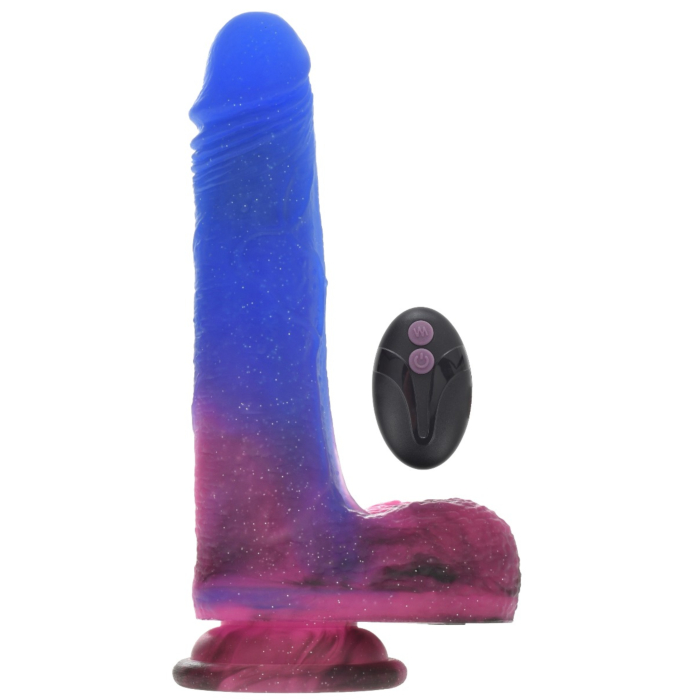 Realistic Galaxy Dildo Vibration &amp; Rotation Liquid Silicon 19cm