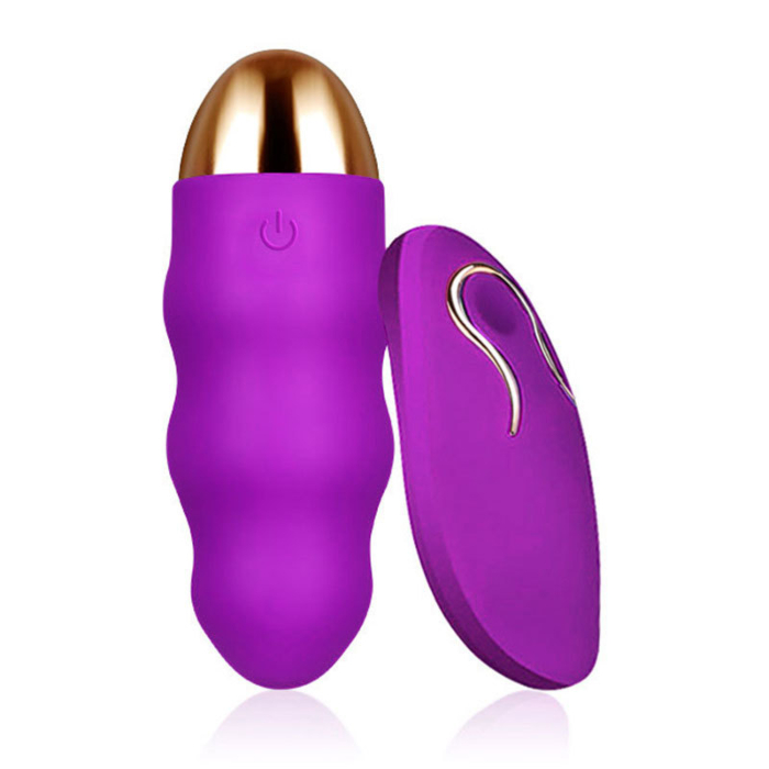Big Vibrating Egg Abby Remote, multiple programs Silicon, USB, purple