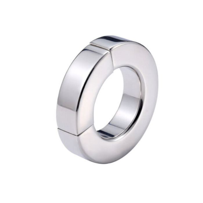 Ultra Thick Magnetic Penis Ring with Closure, Stainless Steel