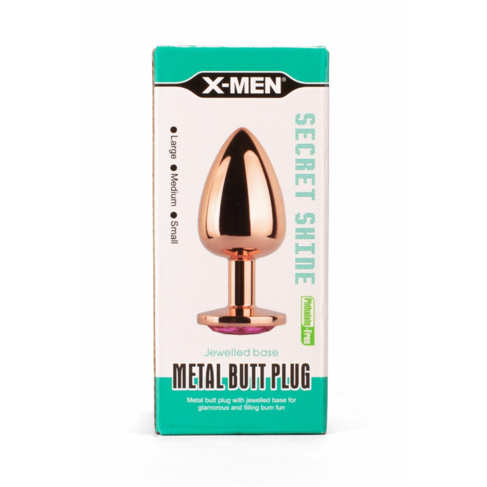 X-MEN Secret Shade Metal Butt Plug Rose M