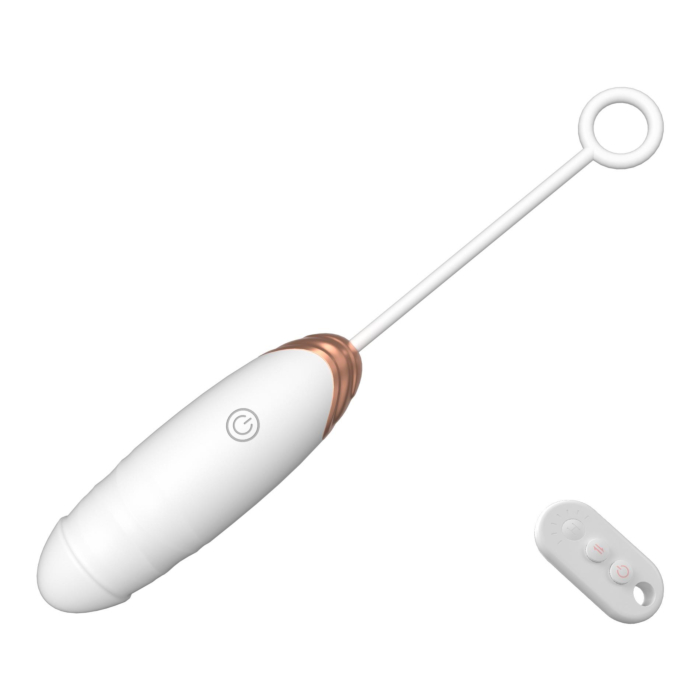Vibrating Love Egg with Thrusting & Heating – 7 Functions – Remote Control – White
