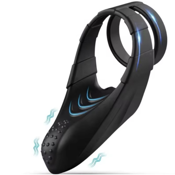 Maxton Penis Ring 10 Vibration Modes Silicone USB Black Guilty Toys Mighty Warrior