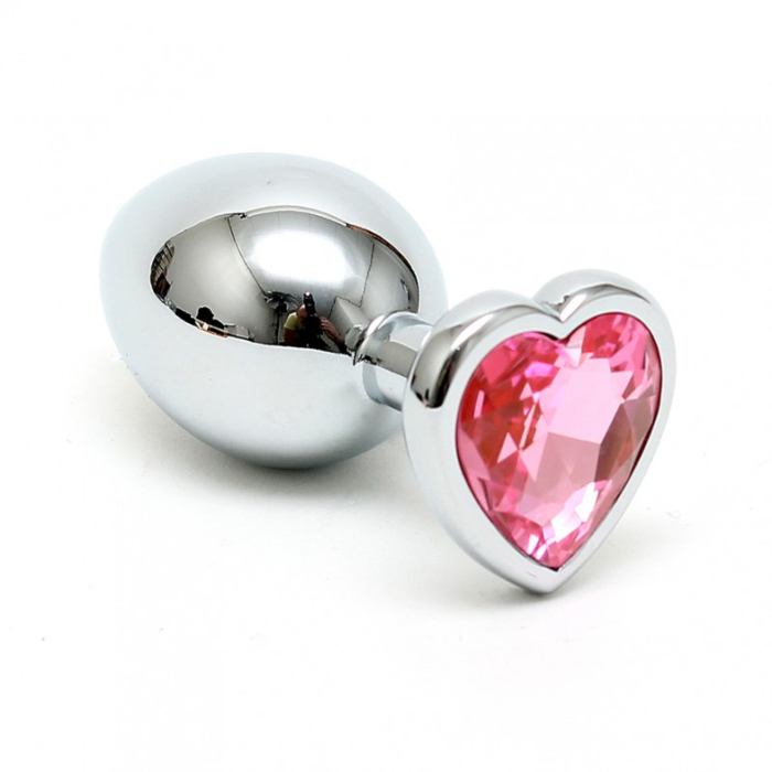 Dop Anal Hearty ButtPlug Small Argintiu/Rose