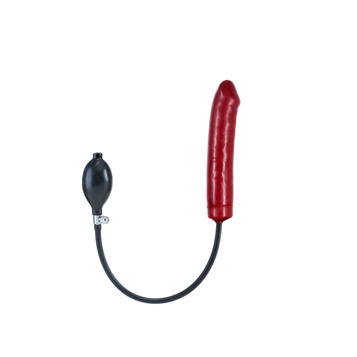 Inflatable Solid Dildo - Red S