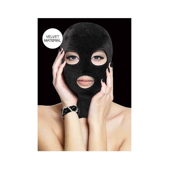 Velvet & Velcro Mask with Eye and Mouth Opening