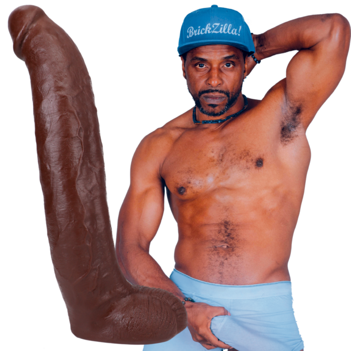Brickzilla - Realistic ULTRASKYN Dildo - 13 / 33 cm - Chocolate