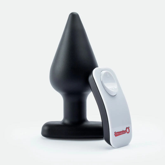 The Screaming O - Vibrating Plug XL Works Up To 40 Feet Away Black
