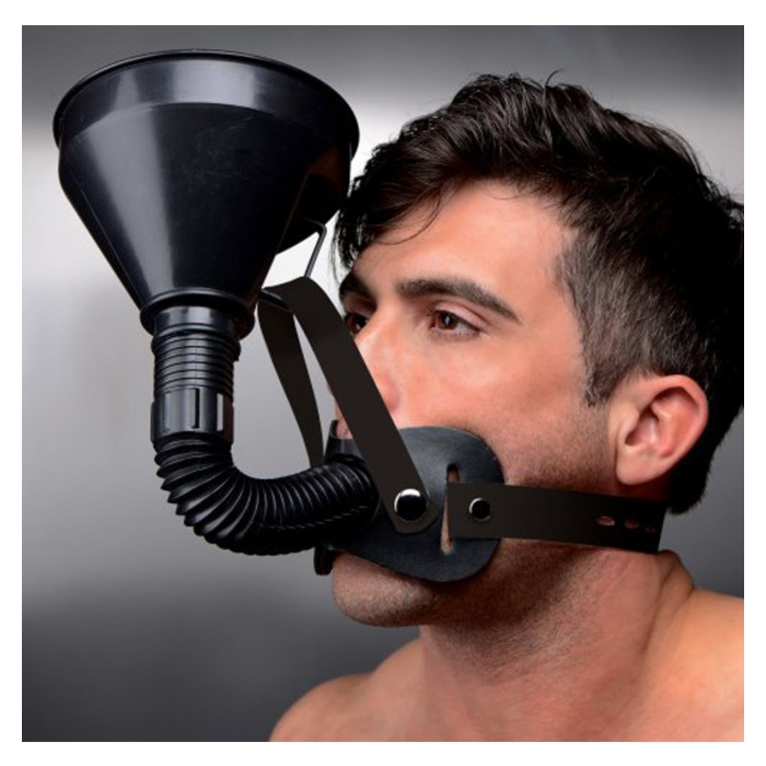 Funnel Gag - XR Brands Master Series Latrine Extreme Funnel Gag Black